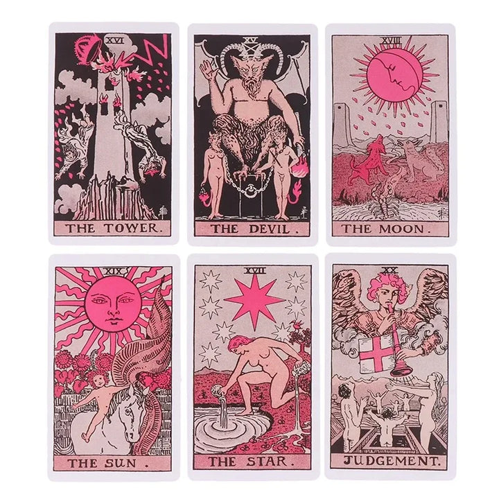 Pink Rider Waite Tarot Deck