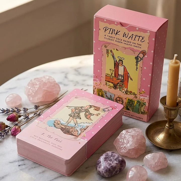 Pink Rider Waite Tarot Deck
