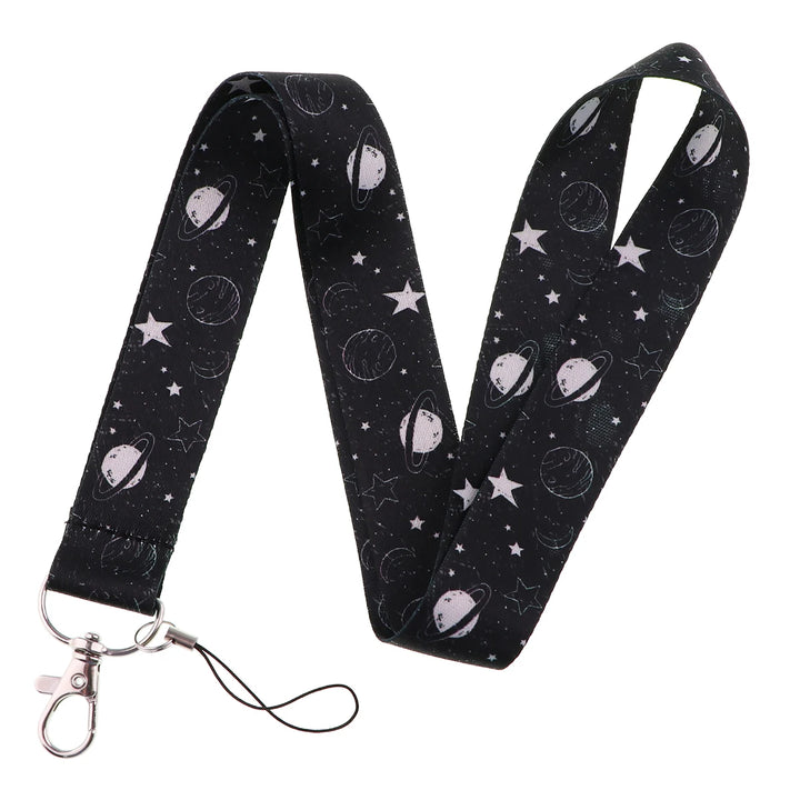 Planets and Stars Lanyard Key Rings