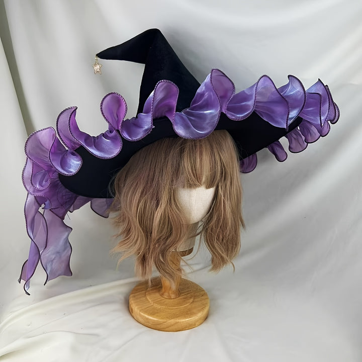 Purple Bow Witch Halloween Hat