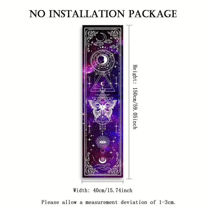 Purple Butterfly Space Boho Wall Banner Tapestry