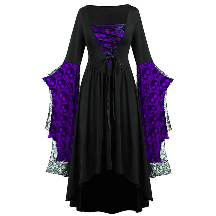 Purple and Black Witch Halloween Dress Costume