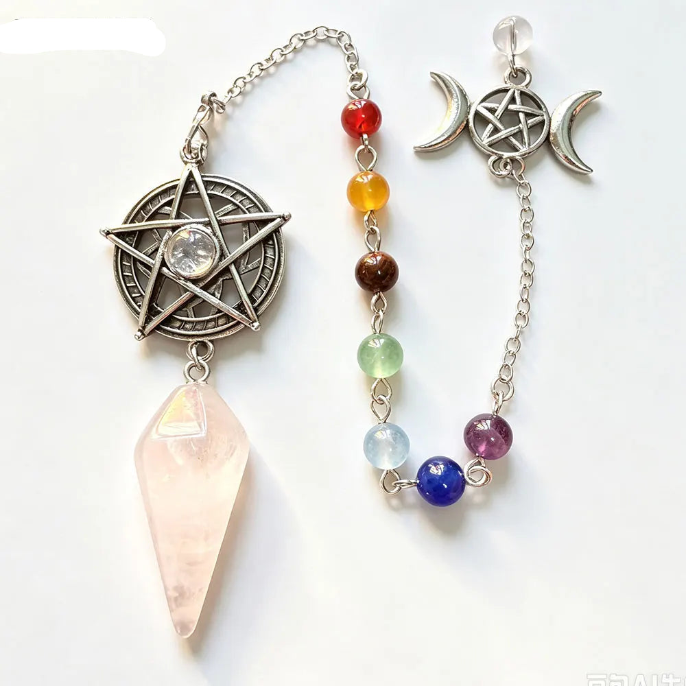Quartz Pentacle Chakra Pendulums