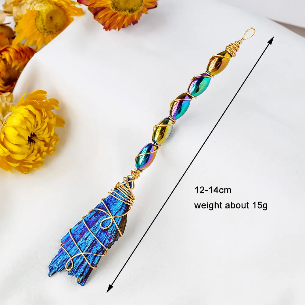 Rainbow Aura Quartz Broom