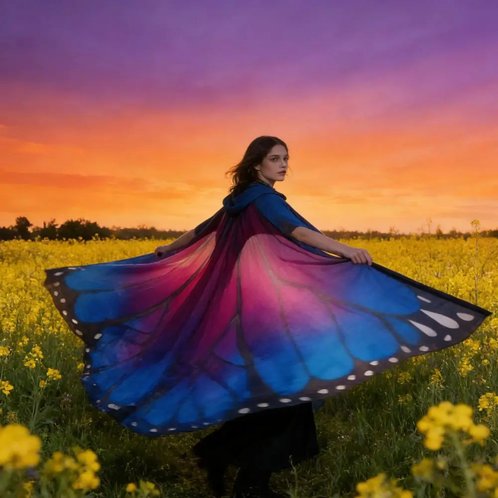 Rainbow Butterfly Cape