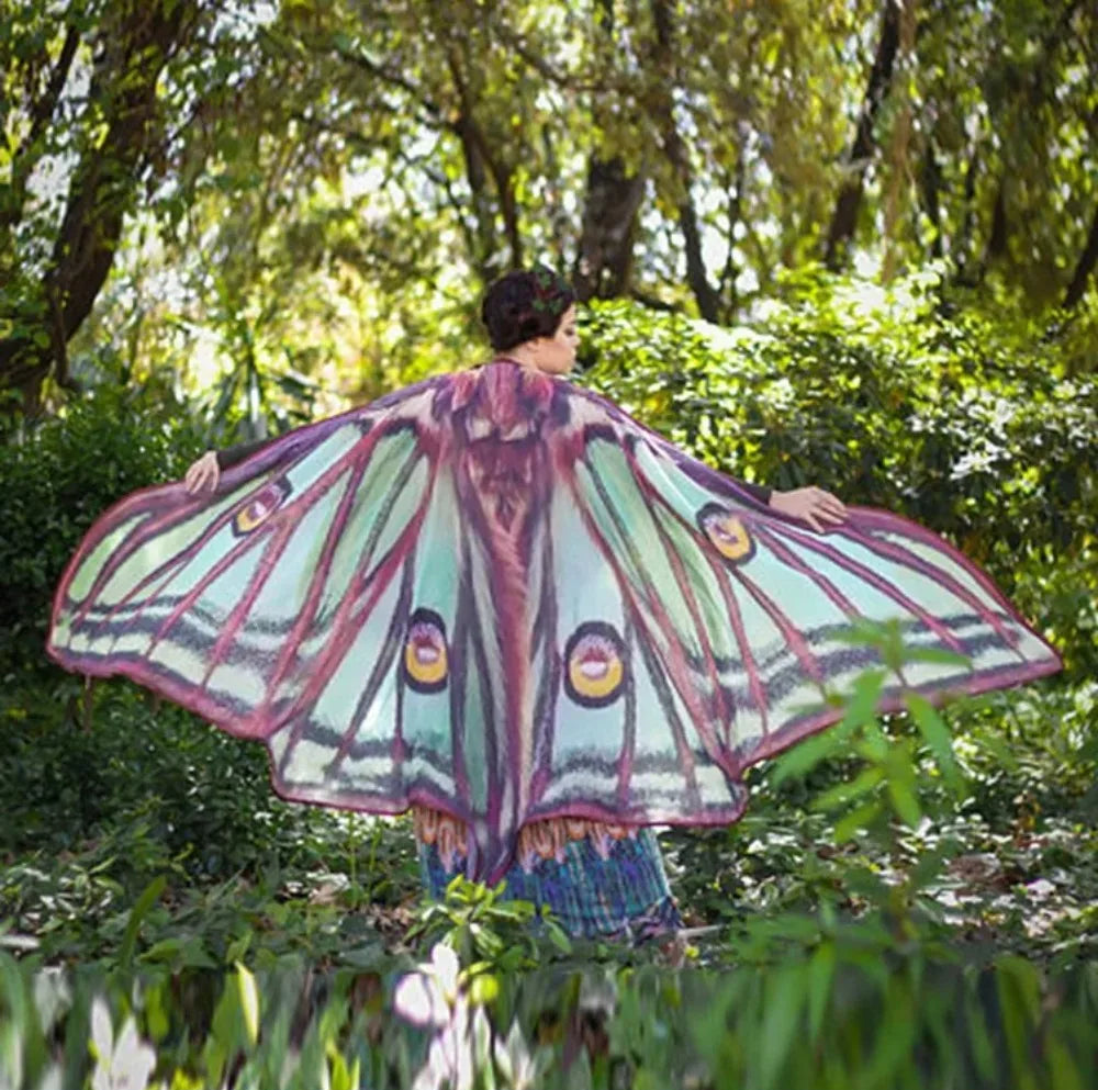 Rainbow Moth Cape | Festival Wear