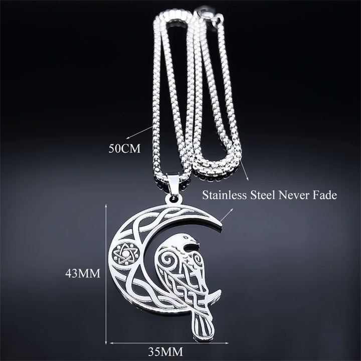 Raven Silver Necklace