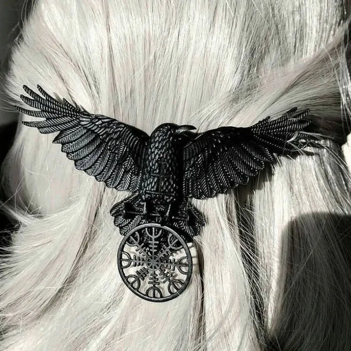 Raven Viking Hair Clip