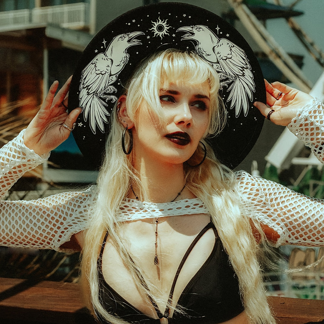 Raven Wide Brim Hat
