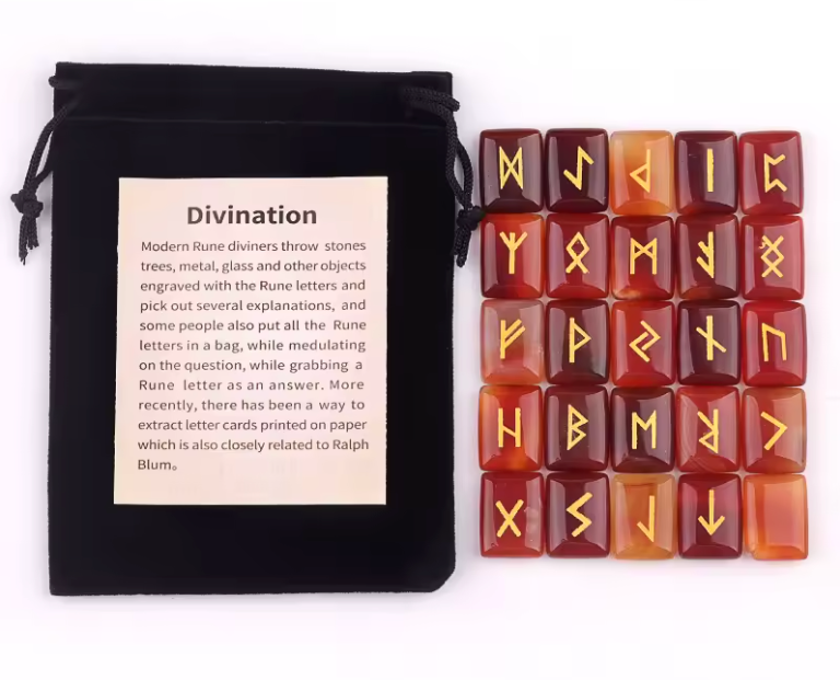 Red Agate Stone Runes