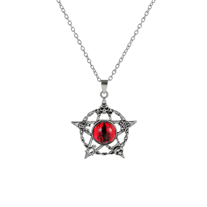 Red Dragon Eye Pentacle Necklaces