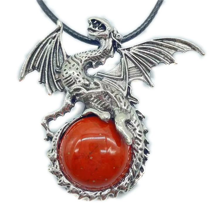 Red Jasper Crystal Dragon Necklaces