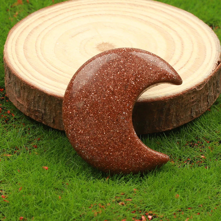 Red Sandstone Crystal Moon