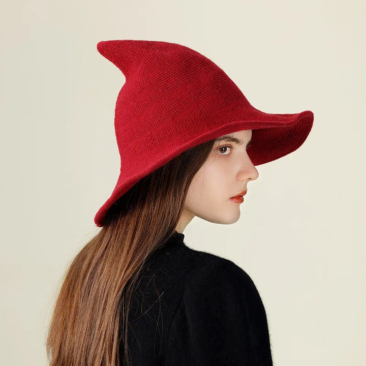 Red Wool Witch Hat