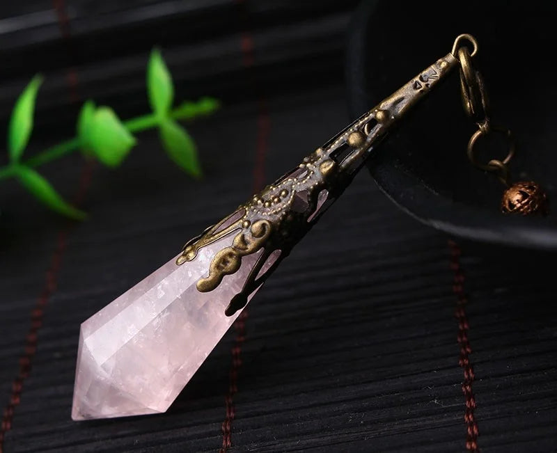 Rose Quartz Copper Pendulum
