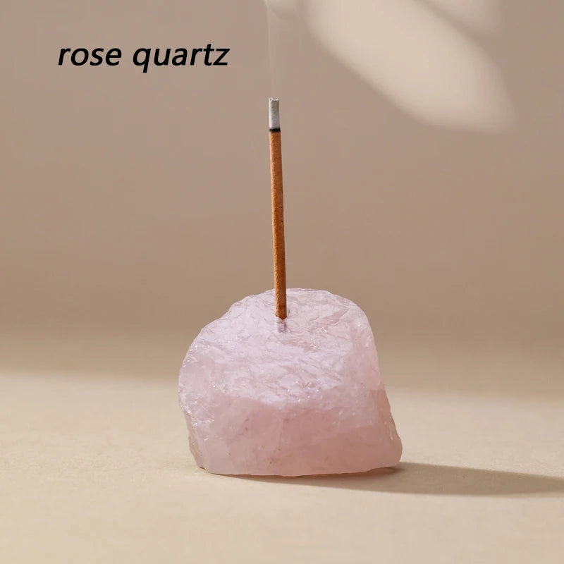 Rose Quartz Crystal Incense Holders