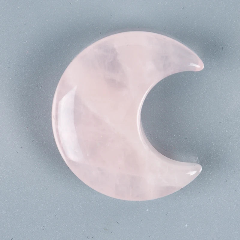 Rose Quartz Crystal Moon