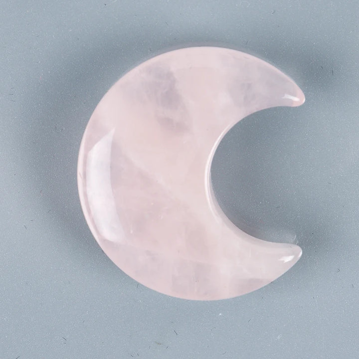 Rose Quartz Crystal Moon