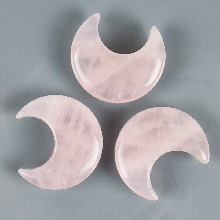 Rose Quartz Crystal Moons