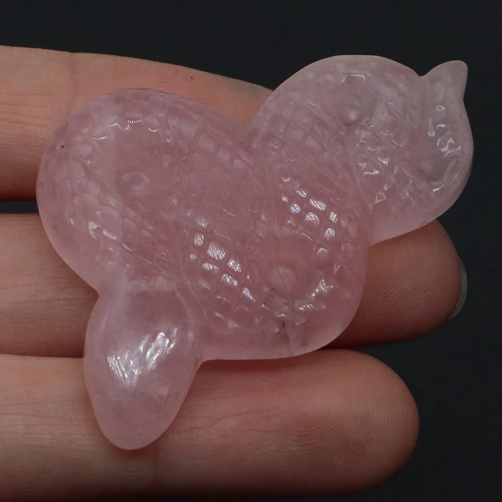Rose Quartz Crystal Snake