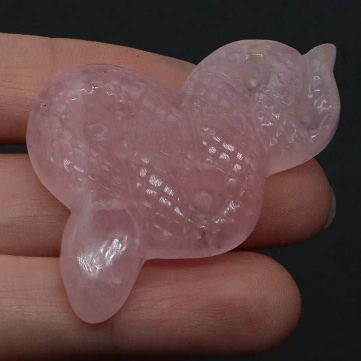 Rose Quartz Crystal Snake