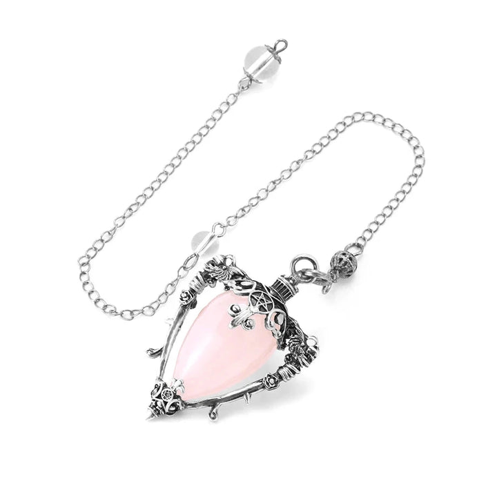 Rose Quartz Pentagram Pendulum