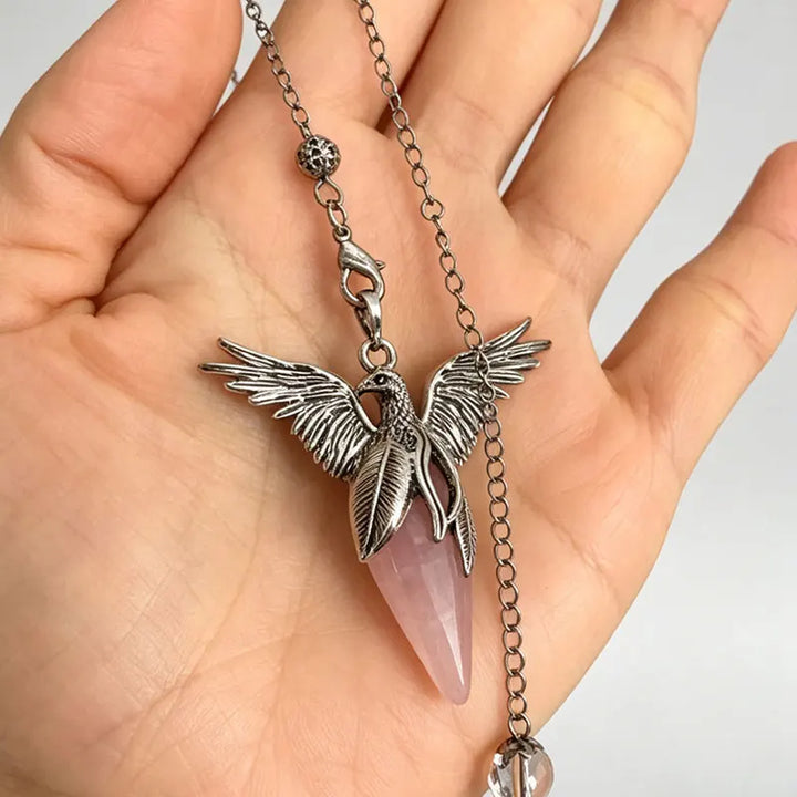 Rose Quartz Phoenix Pendulum