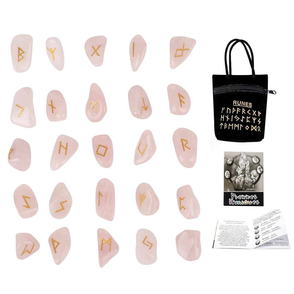 Rose Quartz Viking Runes