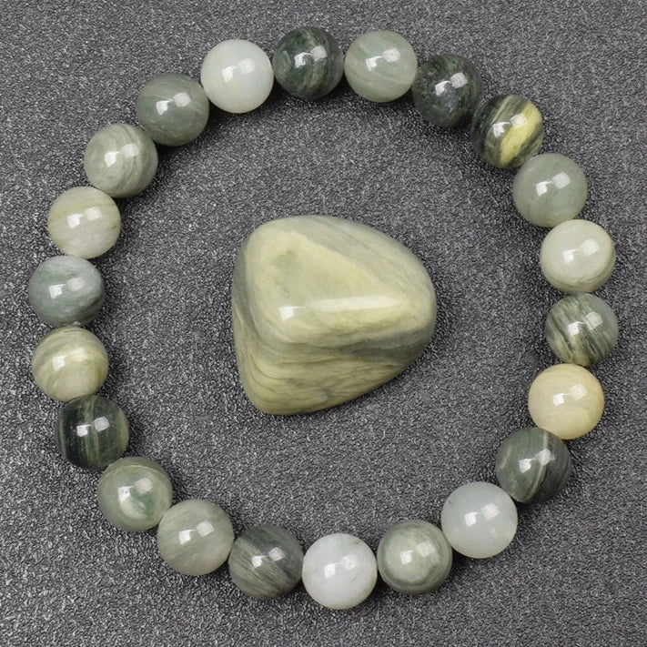 Green Stone 8mm Crystal Stone Bead Bracelets | Green Witch Creations