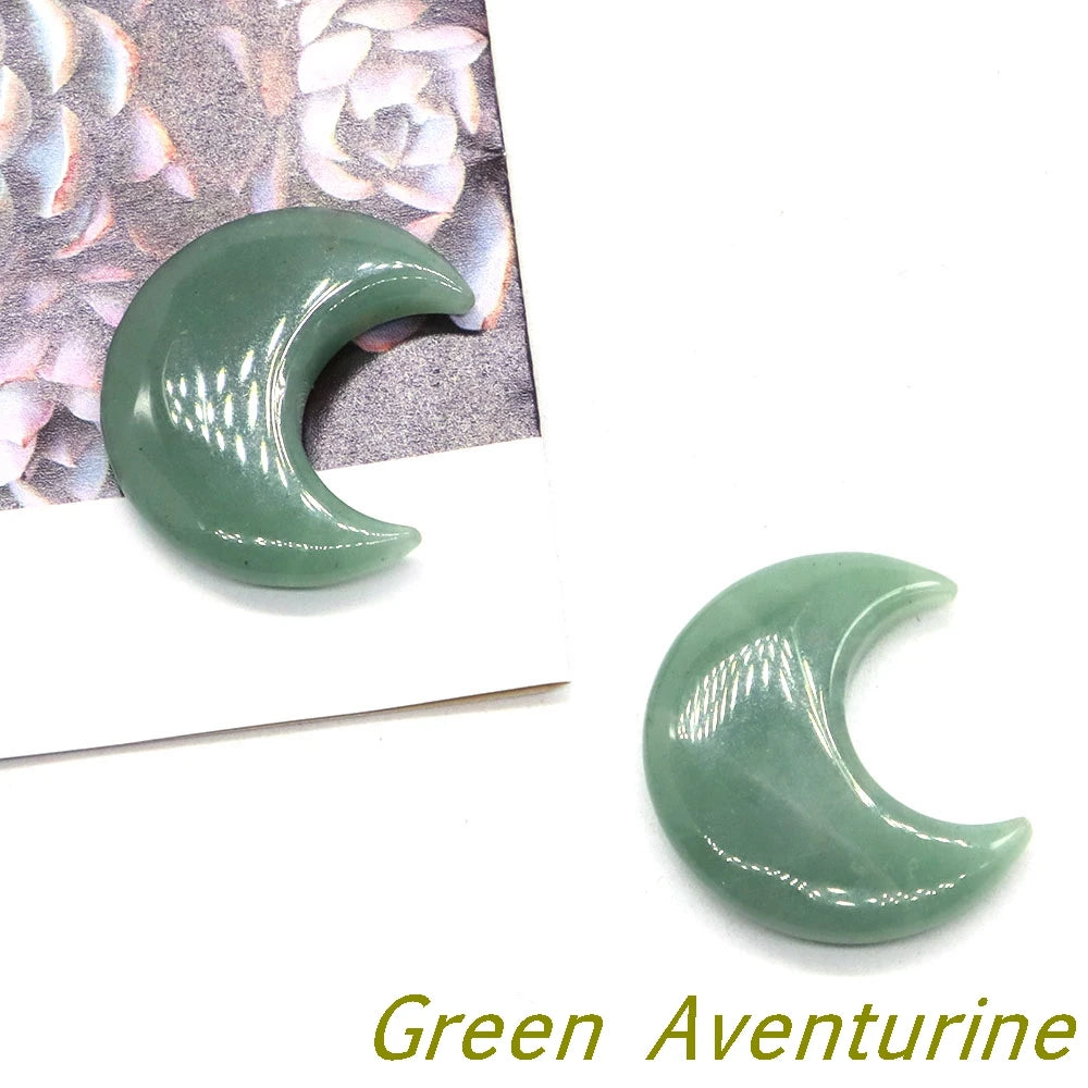 Green Aventurine Crystal Moons | Green Witch Creations