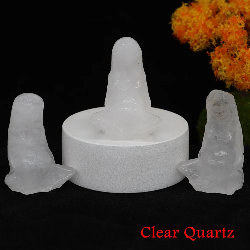 Clear Quartz Crystal Goddess Mother Earth Figurines | Green Witch Creations