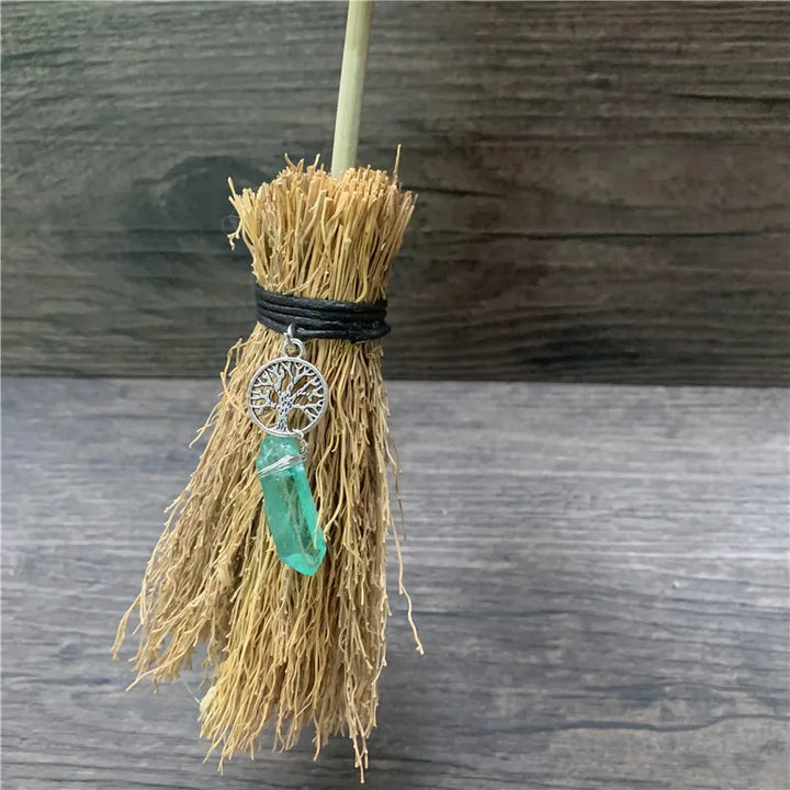 Mini Crystal Charm Broom For Sale | Green Witch Creations