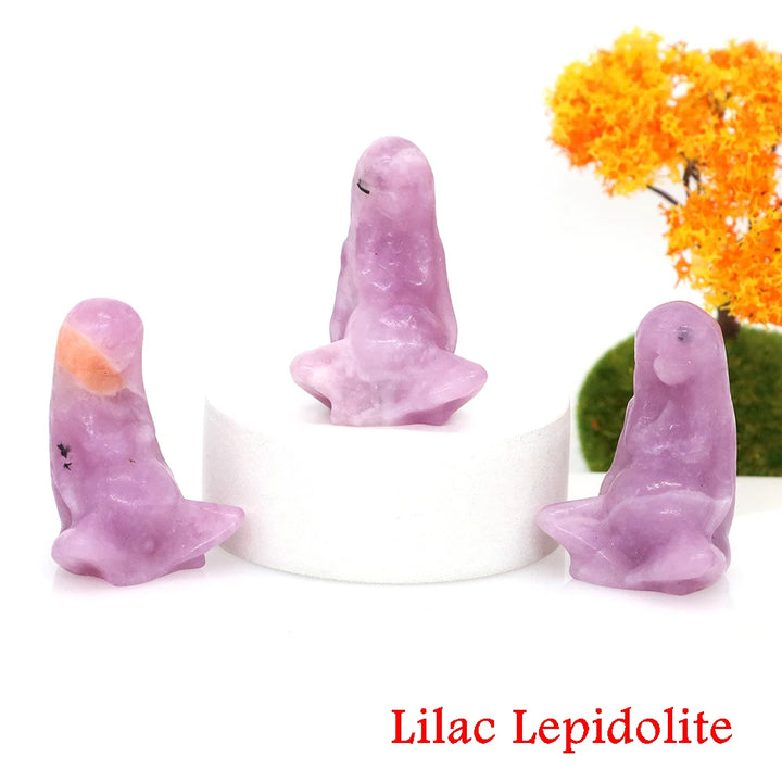 Lepidolite Crystal Goddess Mother Earth Figurines | Green Witch Creations