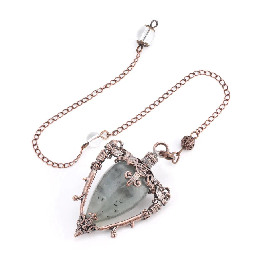 Labradorite Water Drop Witch Crystal Pendulum | Green Witch Creations