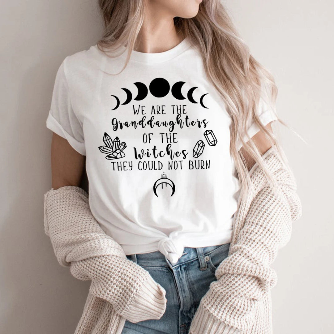 We Are The Granddaughters of The Witches You Could Not Burn T-Shirt For Sale Online | Green Witch Creations