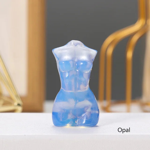 Opalite Crystal Female Body Figurines | Green Witch Creations