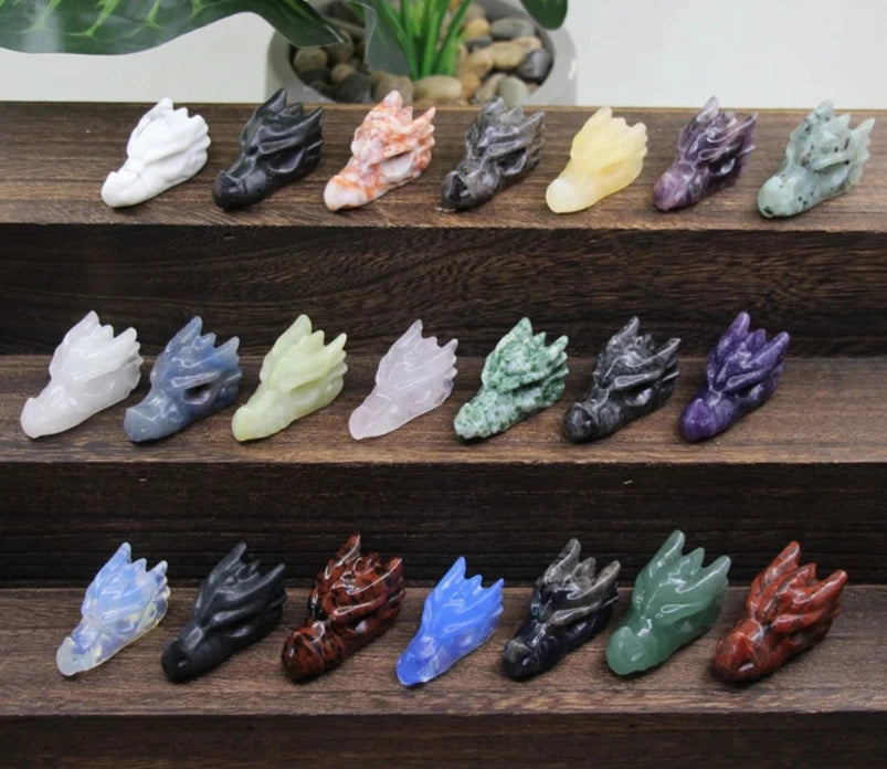 Crystal Dragon Heads | Green Witch Creations