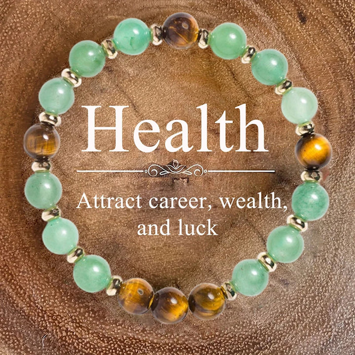 Health Intention Stone Bead Stretch Bracelets For Sale | Green Witch Creations