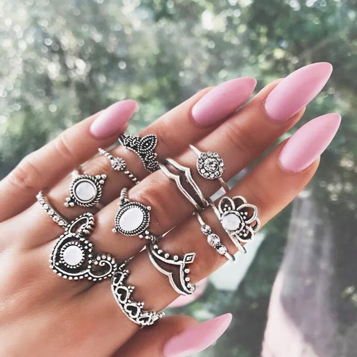 Bohemian Gypsy Witch Fashion Trendy Ring Sets | Green Witch Creations