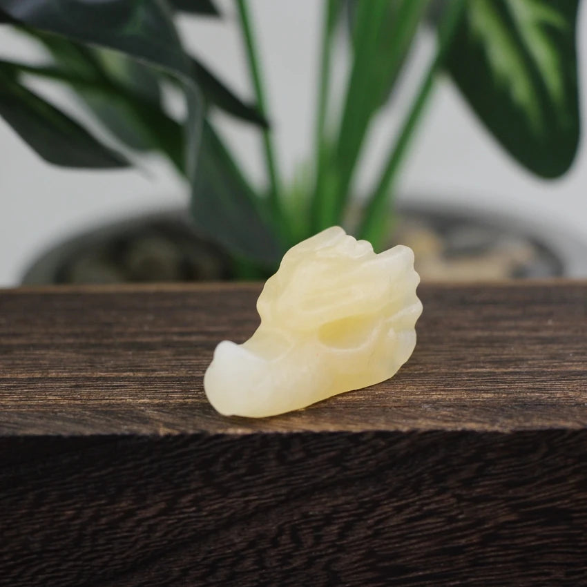 Yellow Jade Crystal Dragon Heads | Green Witch Creations