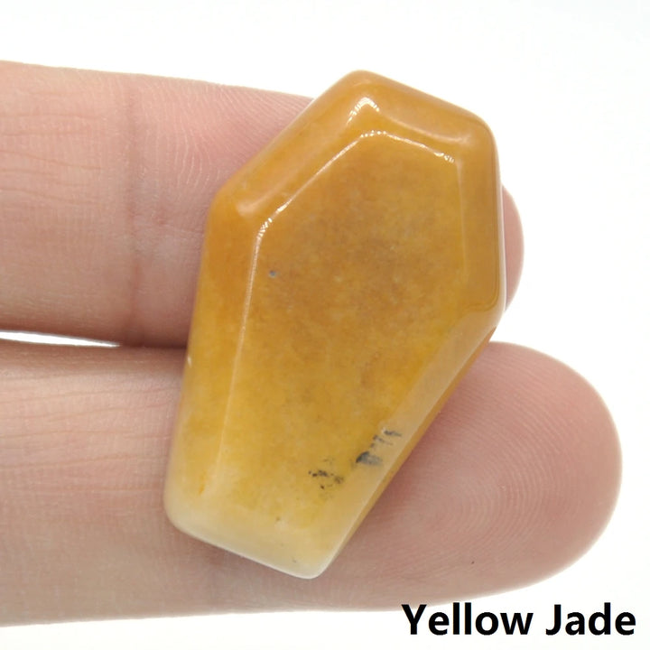 Yellow Jade Crystal Stone Coffins | Green Witch Creations