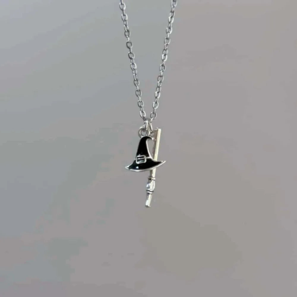 Witch Hat & Broom Necklaces