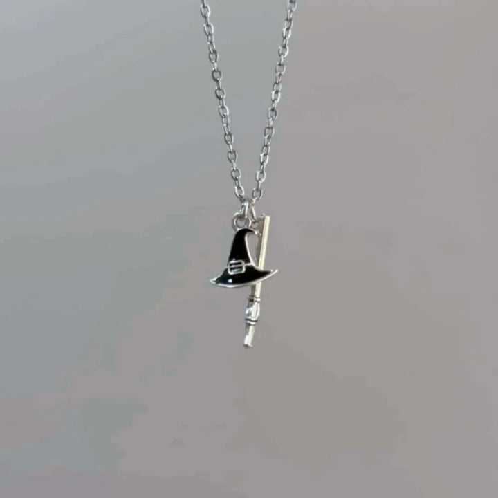 Witch Hat & Broom Necklaces