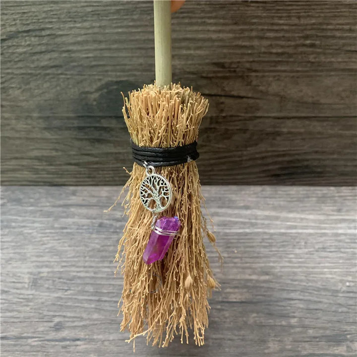 Mini Crystal Charm Broom For Sale | Green Witch Creations