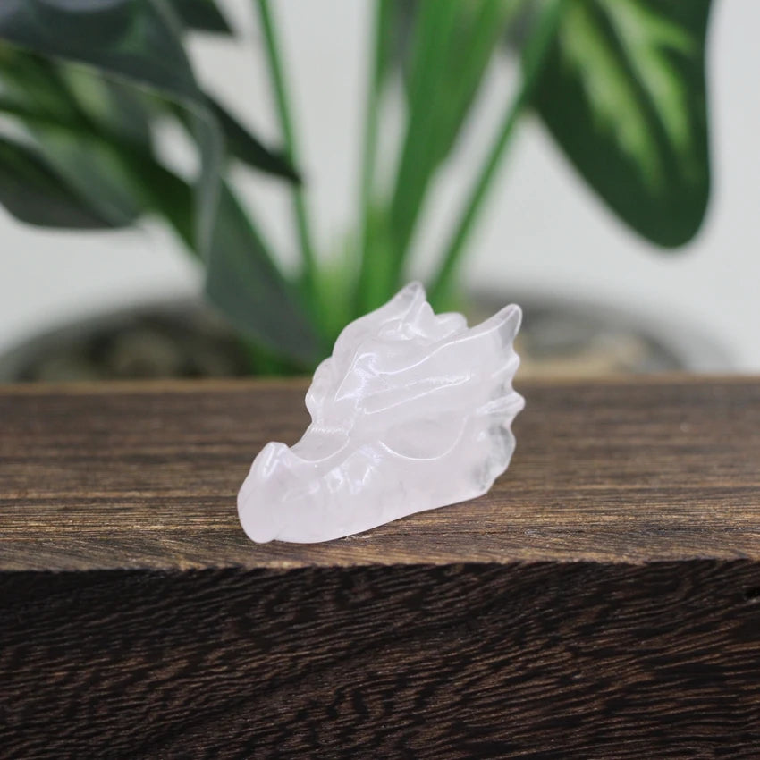 Clear Quartz Crystal Dragon Heads | Green Witch Creations