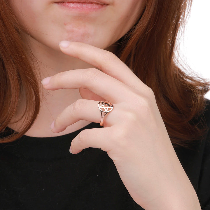 Rose Gold Pentacle Stainless Steel Rings | Green Witch Creations