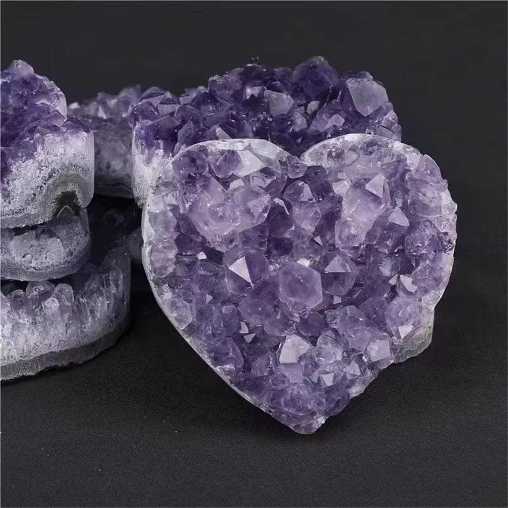 Amethyst Druzy Crystal Hearts | Green Witch Creations