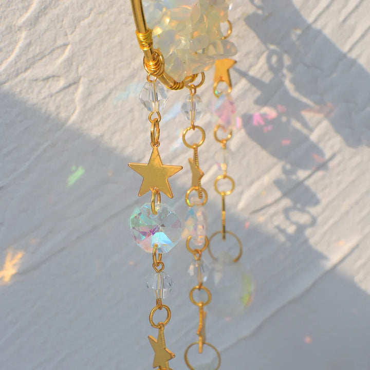 Crystal Crescent Moon Sun Catchers | Green Witch Creations