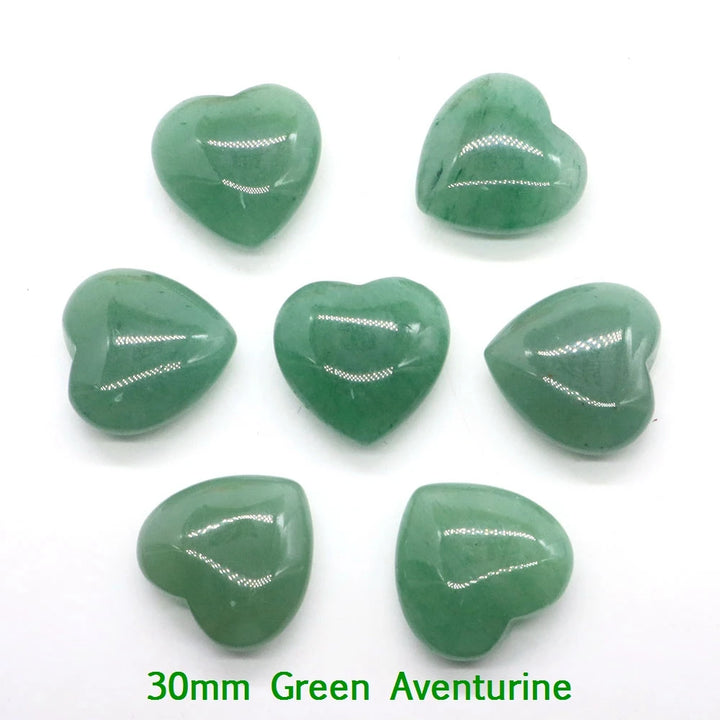 Green Aventurine Heart Shaped Crystals For Sale