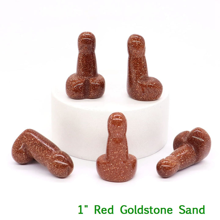 Red Gold Sandstone Crystal Penis